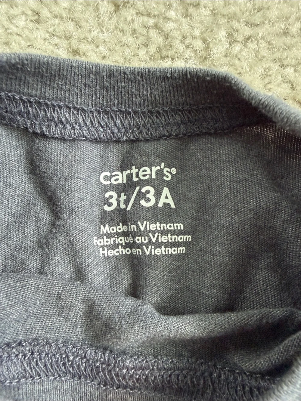 Carter's Gray Long Sleeve Tee with Neon Green & Blue Race Car Graphic